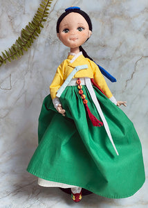 Hanbok doll Pattern / Lady wearing jobawi