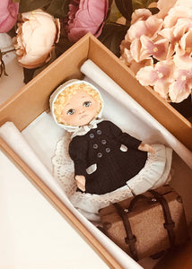 25cm Doll Pattern / (J) Sara & Suitcase (Dress-Up)