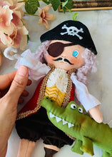 Load image into Gallery viewer, Easy Doll Pattern / Captain Hook &amp; Crocodile
