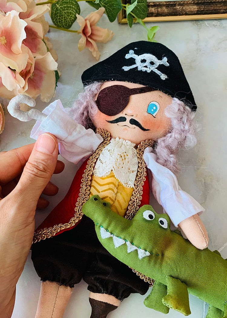 Easy Doll Pattern / Captain Hook & Crocodile