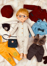 Load image into Gallery viewer, 40cm Doll Pattern / (J) John Clothing Sets (Face center seam)
