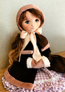 35cm doll Pattern / The Ice skating Girl (Face center seam)