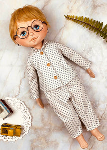 40cm Doll Pattern / (J) John Clothing Sets (Face center seam)