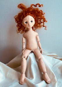 33cm Doll Body Pattern / Basic Jointed Doll Body (Face center seam)