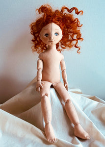 33cm Doll Body Pattern / Basic Jointed Doll Body (Face center seam)