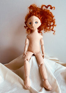 33cm Doll Body Pattern / Basic Jointed Doll Body (Face center seam)