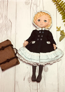 25cm Doll Pattern / (J) Sara & Suitcase (Dress-Up)