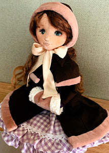 35cm doll Pattern / The Ice skating Girl (Face center seam)