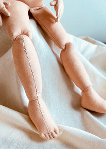 33cm Doll Body Pattern / Basic Jointed Doll Body (Face center seam)