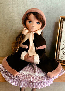 35cm doll Pattern / The Ice skating Girl (Face center seam)