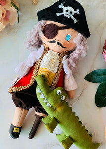 Easy Doll Pattern / Captain Hook & Crocodile