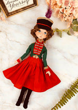 Load image into Gallery viewer, 35cm doll Pattern / The woman wearing a hat with feathers (Face center seam)
