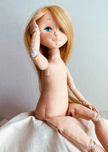 33cm Doll Body Pattern / Beads Jointed Doll Body (Face center seam)