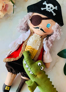 Easy Doll Pattern / Captain Hook & Crocodile