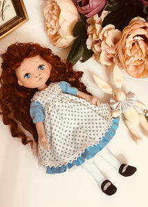 25cm Doll Pattern / (J) Alice & Rabbit / Long Hair (Dress-Up)