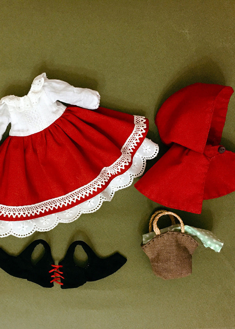 25cm Doll Clothes Pattern 🧵 Little Red (Dress-Up)