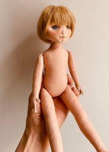 33cm Doll Body Pattern / Stand Doll Body (Face center seam)