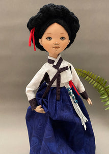 Hanbok doll Pattern / Woman Hanbok