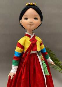 Hanbok doll Pattern / Woman Hanbok