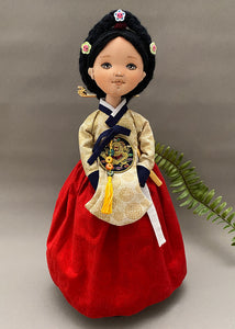 Hanbok doll Pattern / Woman Hanbok