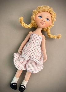 25cm Doll Basic Body + 4 Outfit Patterns + 1 FREE Bonus Outfit (Total 5 Dress)